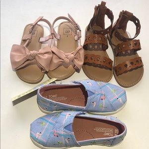 Like-new little girls summer shoes size 8 and 10